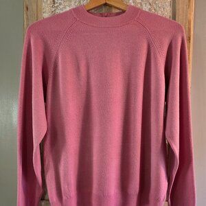 Soho Lady NY Dusty Rose Mock Neck Sweater Large Soft Knit Pullover
